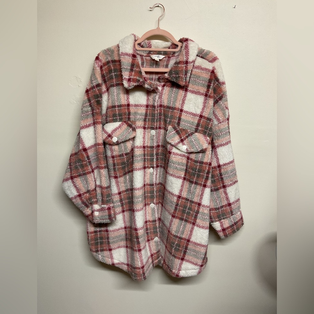 Terra & Sky Multicolor Plaid Fleece Jacket